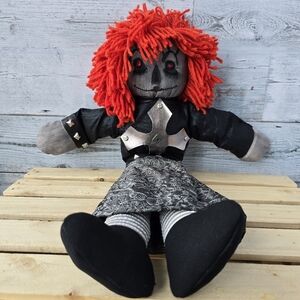 Creepy Gothic Style Rag Doll Plush Demonic Halloween 18"